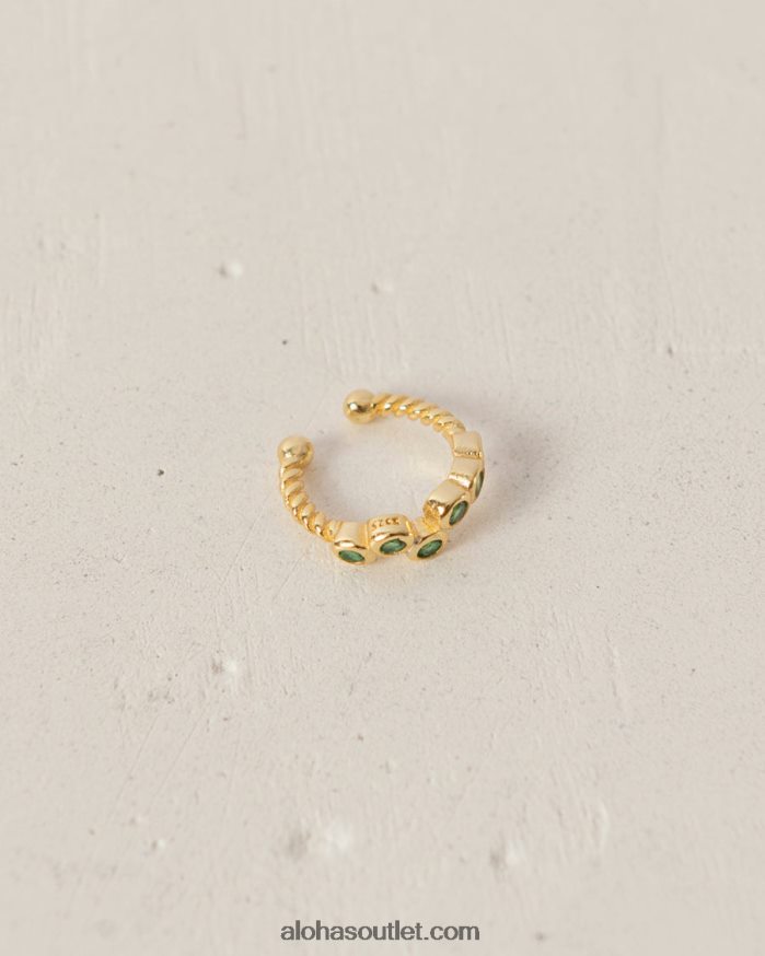 mulheres jaca - brinco verde e dourado Alohas 4P88ZX1114 verde