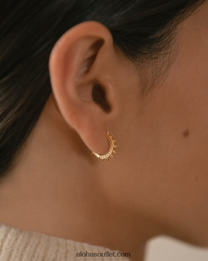 mulheres jazzed - brincos de ouro Alohas 4P88ZX1068 ouro