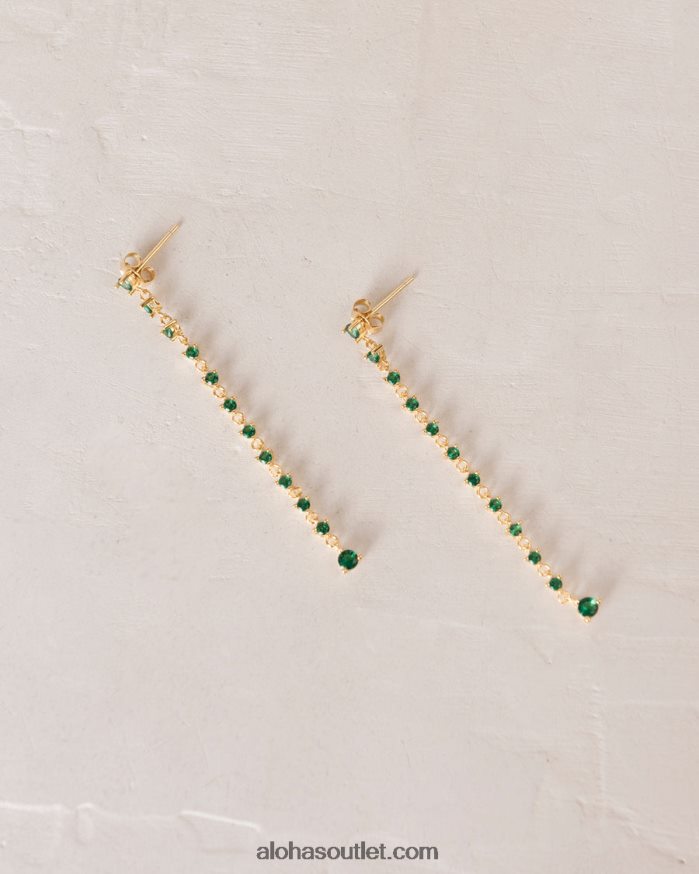 mulheres lust - brincos de ouro e verde Alohas 4P88ZX1081 verde