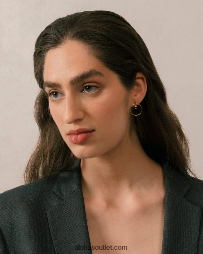 mulheres maracujá - brincos dourados e pretos Alohas 4P88ZX1113 preto