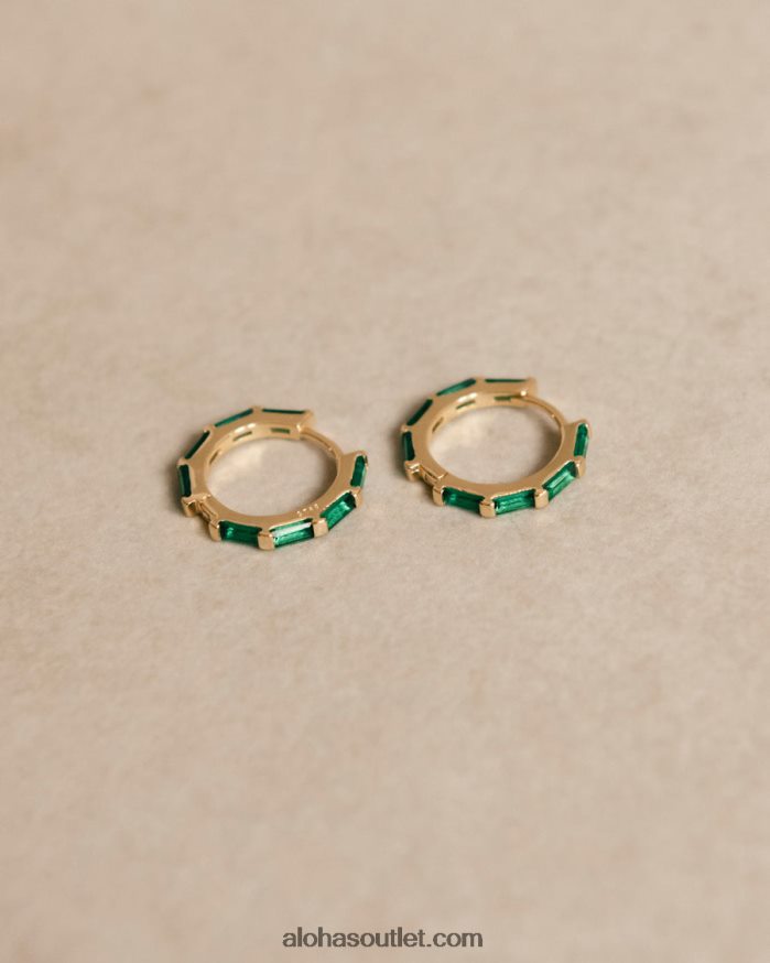 mulheres orlop - brincos de ouro e verde Alohas 4P88ZX1055 verde
