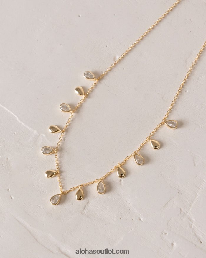 mulheres boheme - colar de ouro e branco Alohas 4P88ZX1208 branco