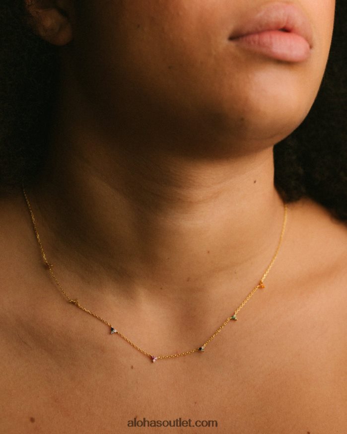 mulheres cintilante - colar de ouro Alohas 4P88ZX1105 ouro