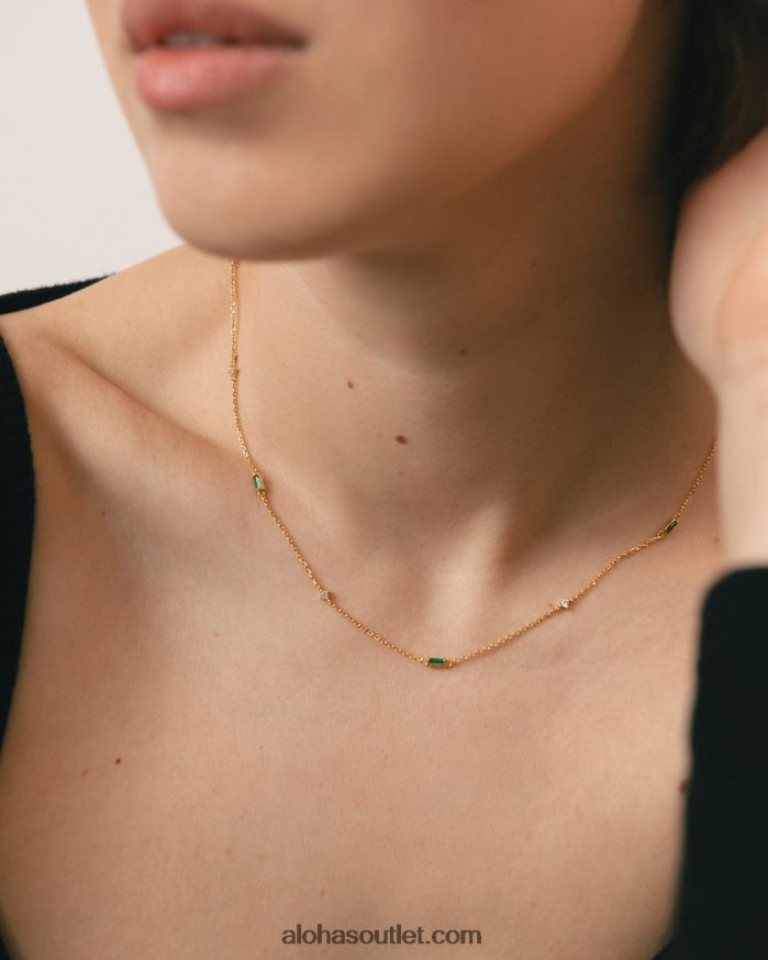 mulheres tamarillo - colar de ouro e verde Alohas 4P88ZX1028 verde