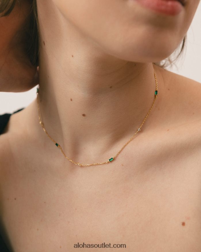 mulheres tamarillo - colar de ouro e verde Alohas 4P88ZX1028 verde