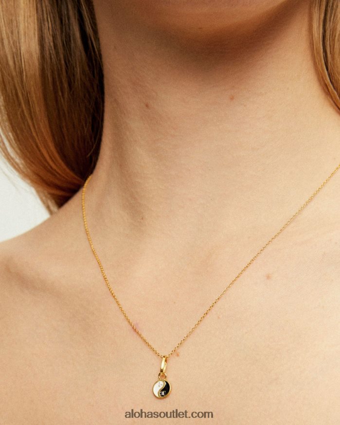 mulheres ying yang - colar de ouro Alohas 4P88ZX1146 ouro