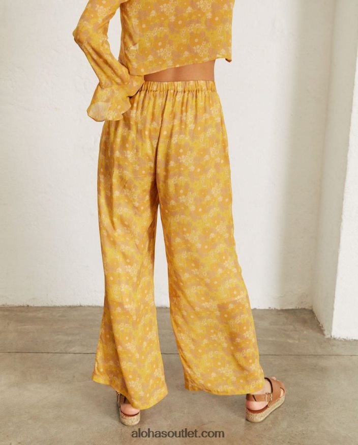 mulheres cliffhanger - calças amarelas multicoloridas Alohas 4P88ZX822 frésia amarelo suave