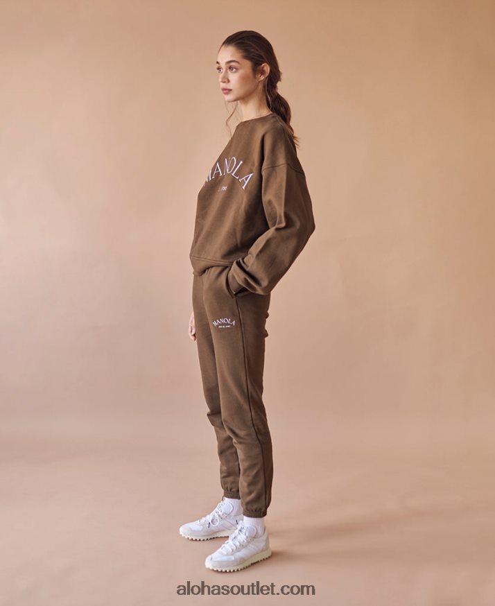mulheres iconica - calça de moletom marrom Alohas 4P88ZX673