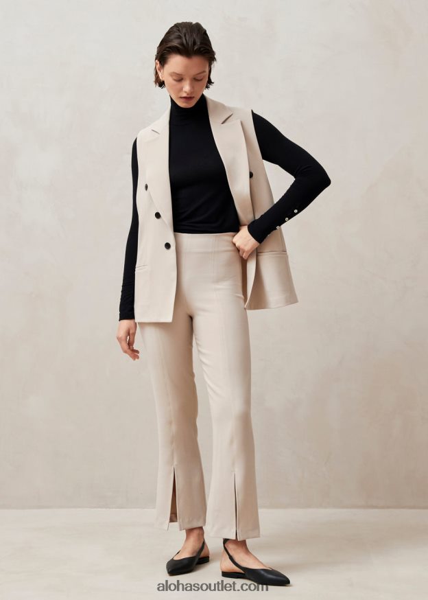 mulheres martina - calça flare bege Alohas 4P88ZX620 bege