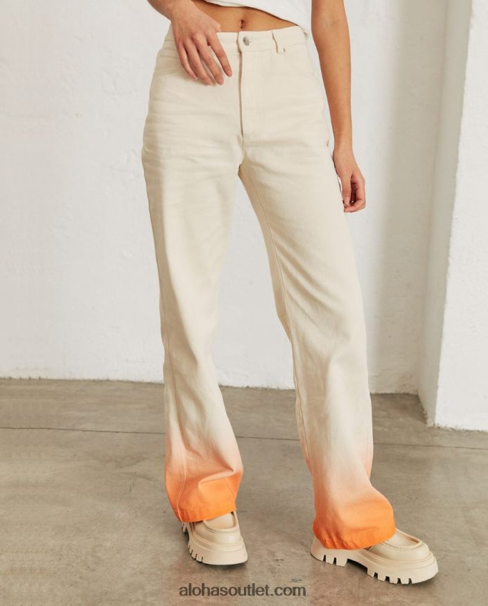 mulheres monday degradã© - jeans branco e laranja Alohas 4P88ZX815 degradar laranja pomelo