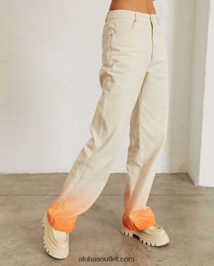 mulheres monday degradã© - jeans branco e laranja Alohas 4P88ZX815 degradar laranja pomelo
