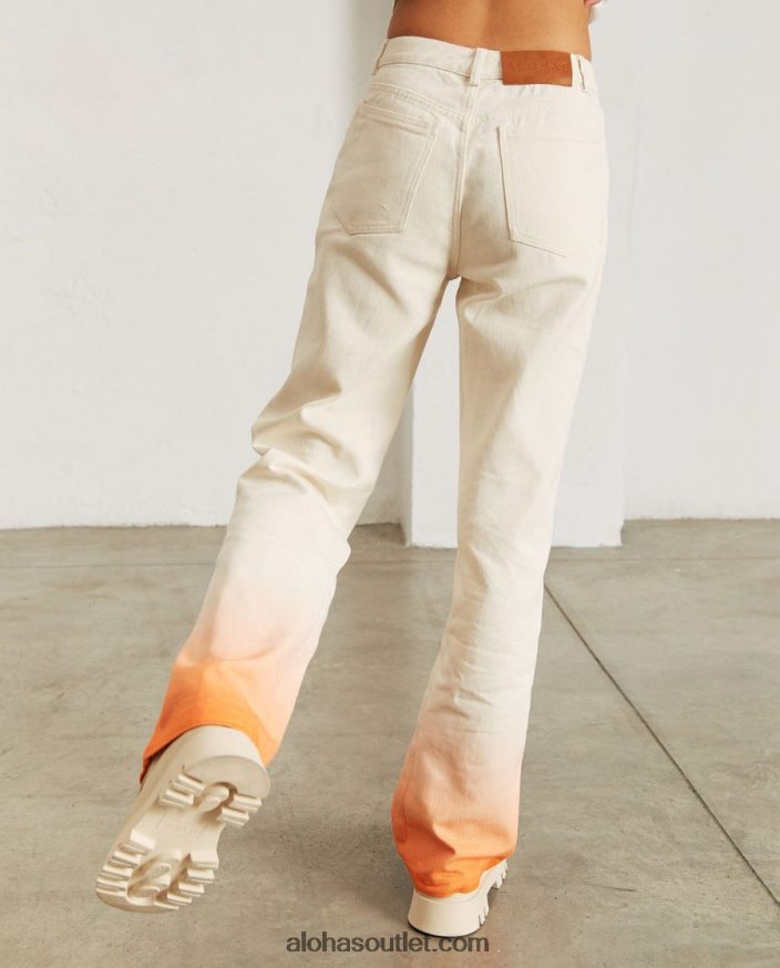 mulheres monday degradã© - jeans branco e laranja Alohas 4P88ZX815 degradar laranja pomelo