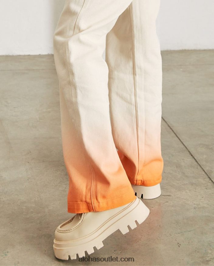 mulheres monday degradã© - jeans branco e laranja Alohas 4P88ZX815 degradar laranja pomelo