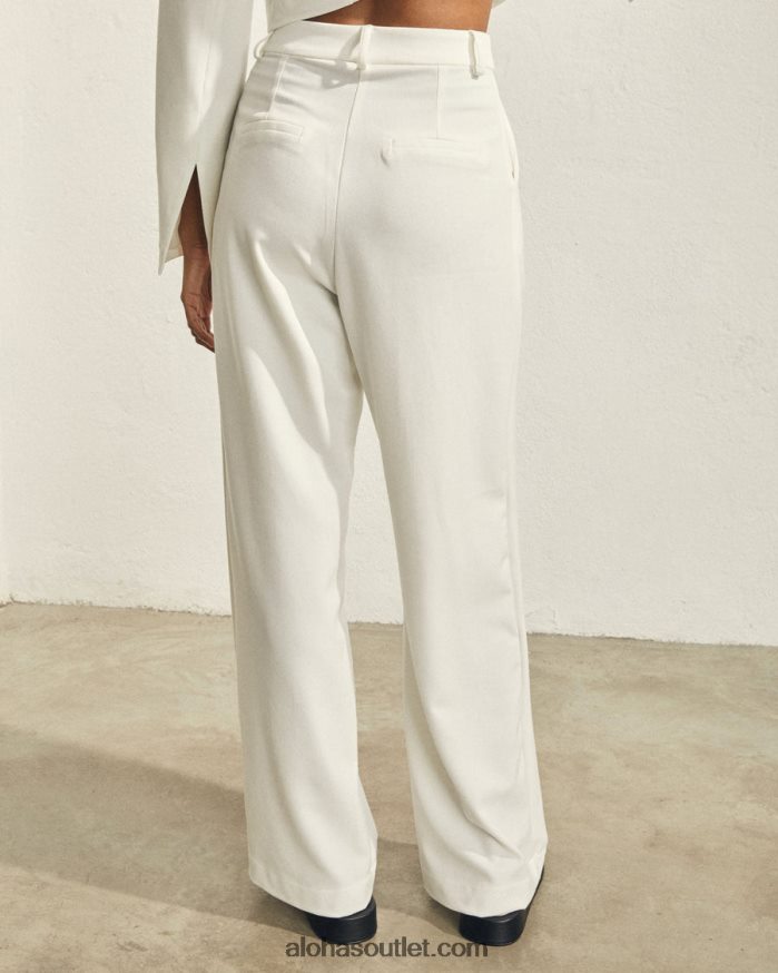 mulheres protagonista - calça creme Alohas 4P88ZX736 marfim