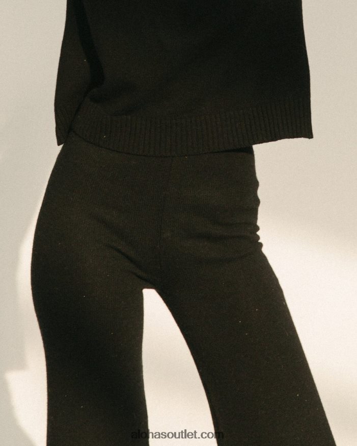 mulheres queda fácil - calça de malha preta Alohas 4P88ZX914 preto