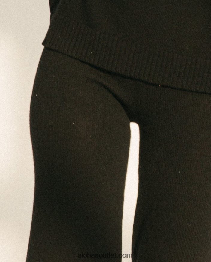 mulheres queda fácil - calça de malha preta Alohas 4P88ZX914 preto