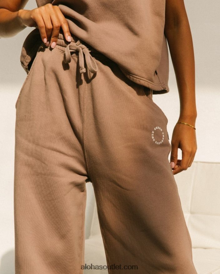mulheres ristretto - calça de algodão marrom Alohas 4P88ZX797 noz-moscada marrom