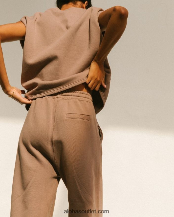 mulheres ristretto - calça de algodão marrom Alohas 4P88ZX797 noz-moscada marrom