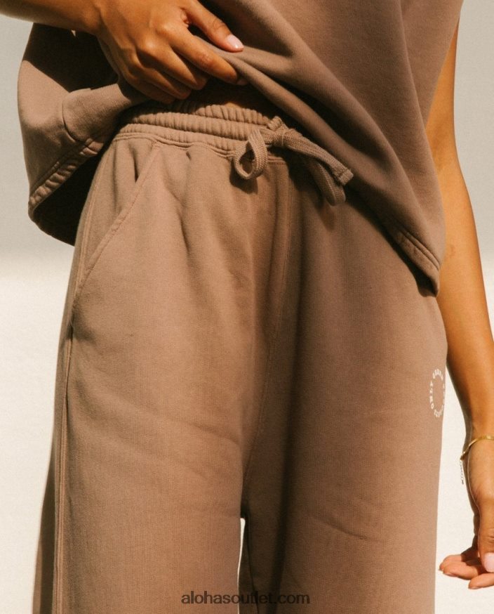 mulheres ristretto - calça de algodão marrom Alohas 4P88ZX797 noz-moscada marrom