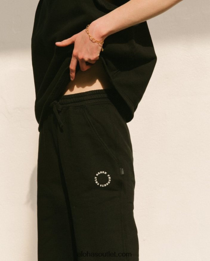 mulheres ristretto - calça preta de algodão Alohas 4P88ZX796 preto