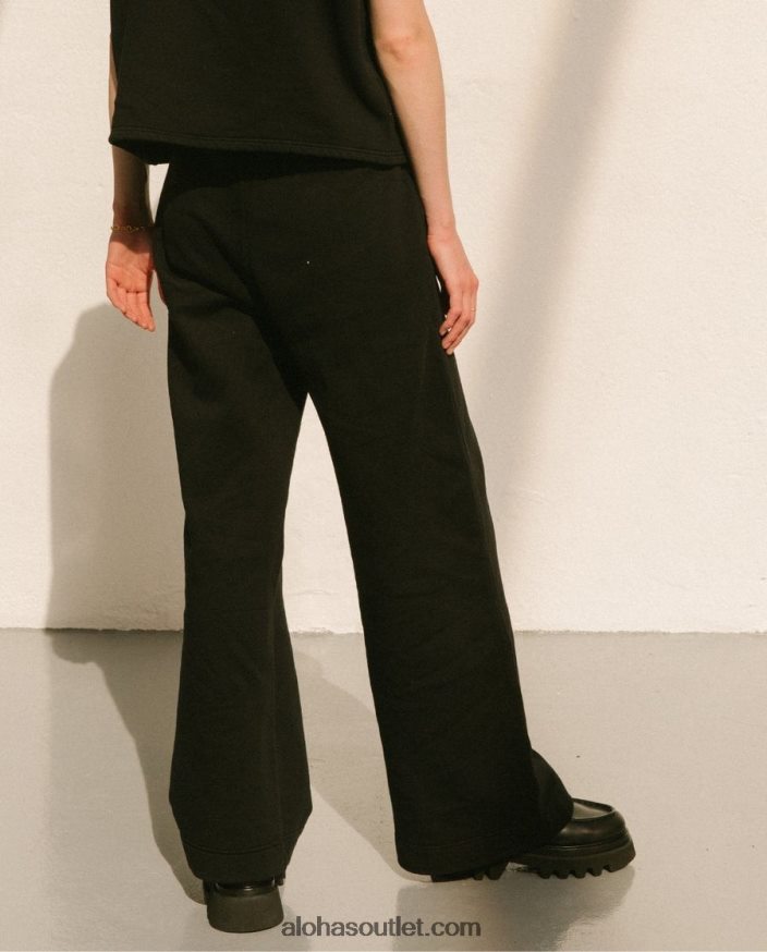 mulheres ristretto - calça preta de algodão Alohas 4P88ZX796 preto