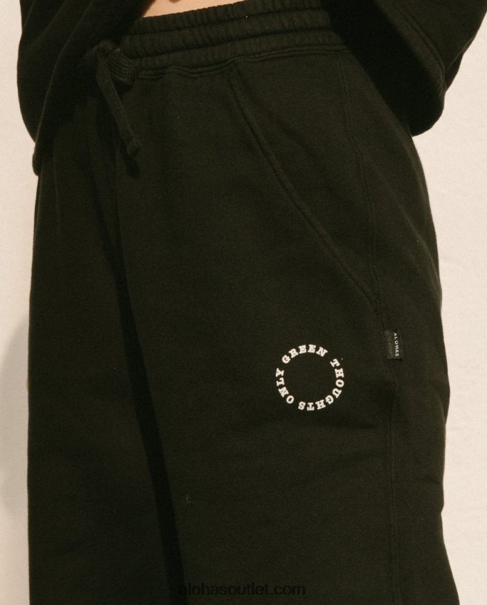 mulheres ristretto - calça preta de algodão Alohas 4P88ZX796 preto