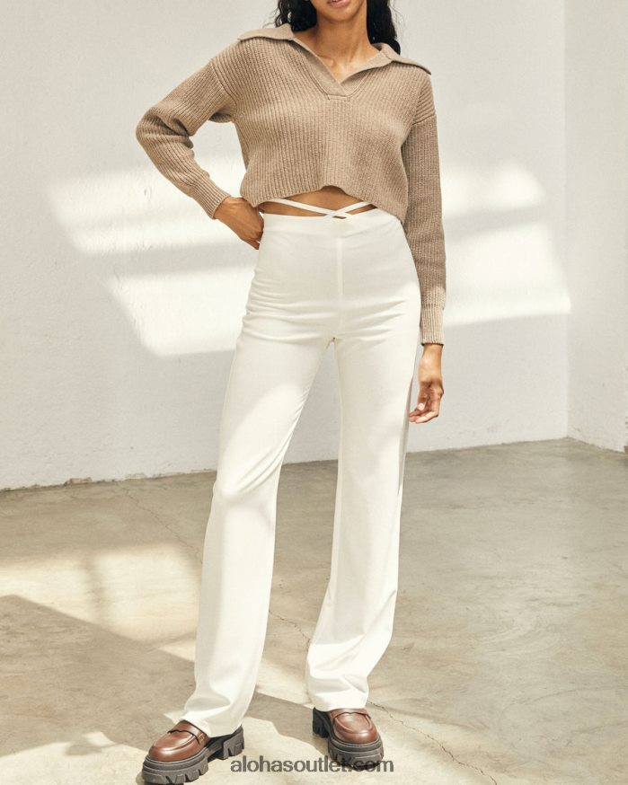 mulheres verve - calça branca Alohas 4P88ZX679 marfim