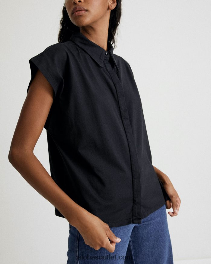 mulheres home - top de algodão preto Alohas 4P88ZX595 preto