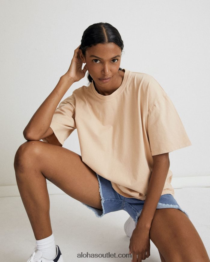mulheres slack - blusa de algodão bege Alohas 4P88ZX863 amêndoa torrada bege