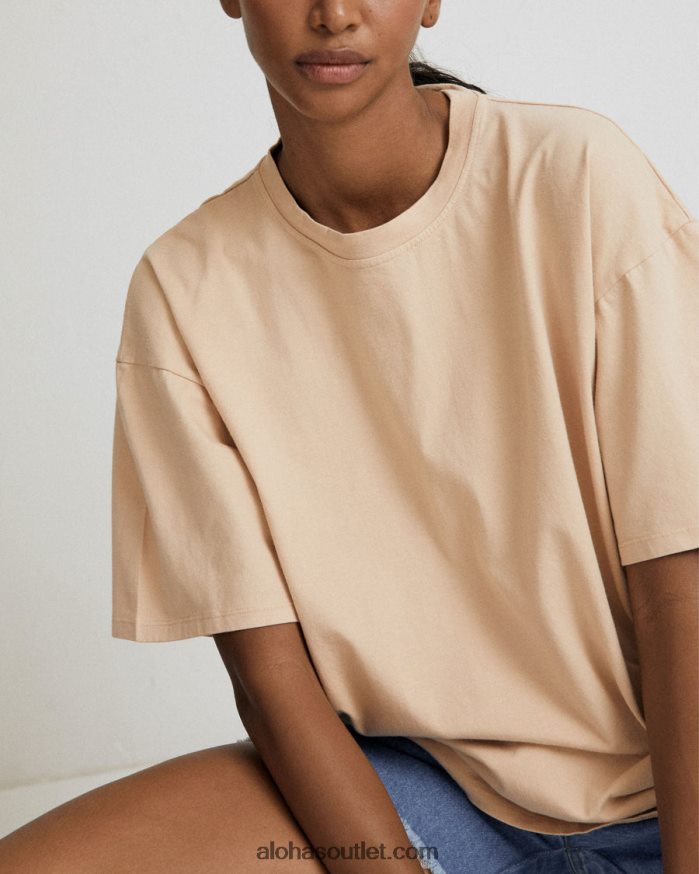mulheres slack - blusa de algodão bege Alohas 4P88ZX863 amêndoa torrada bege