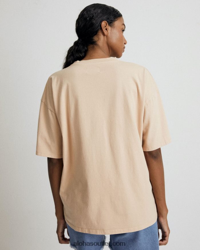 mulheres slack - blusa de algodão bege Alohas 4P88ZX863 amêndoa torrada bege