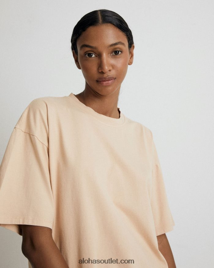mulheres slack - blusa de algodão bege Alohas 4P88ZX863 amêndoa torrada bege