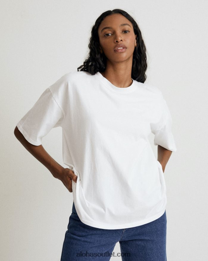 mulheres slack - top de algodão branco Alohas 4P88ZX861 branco