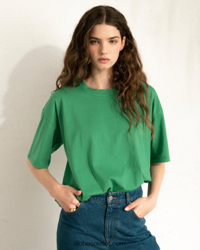 mulheres slack - top de algodão verde Alohas 4P88ZX864 perene