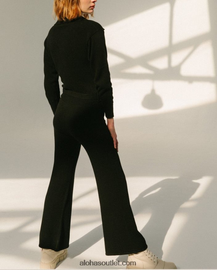 mulheres linha do tempo - macacão preto de malha Alohas 4P88ZX809 preto