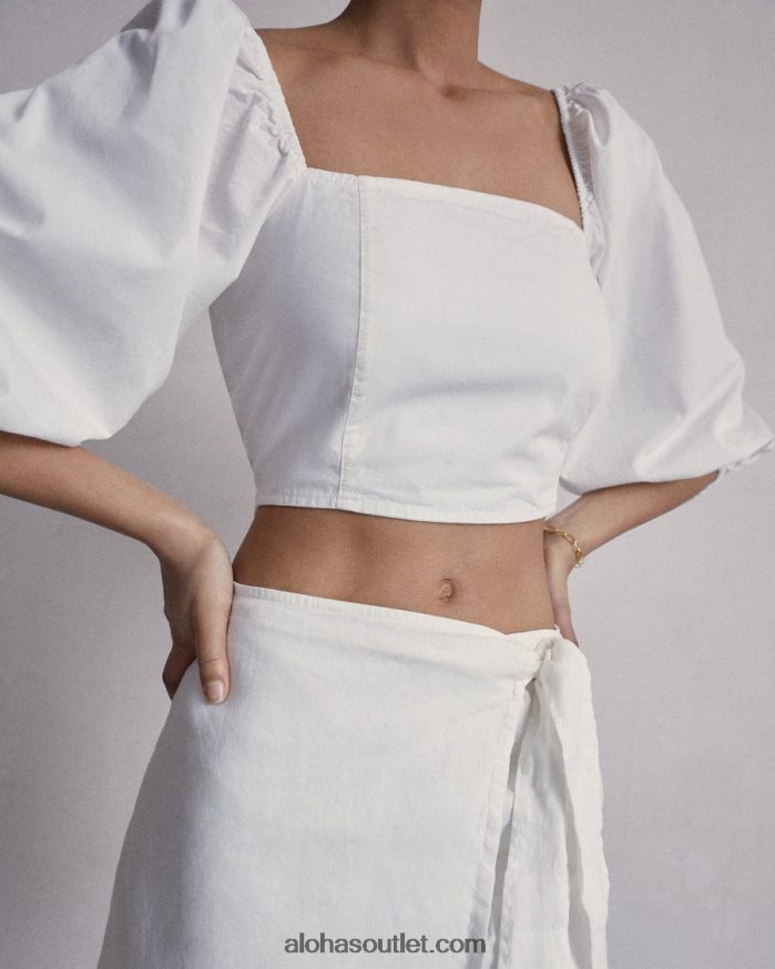 mulheres artista - top de algodão branco Alohas 4P88ZX854 branco