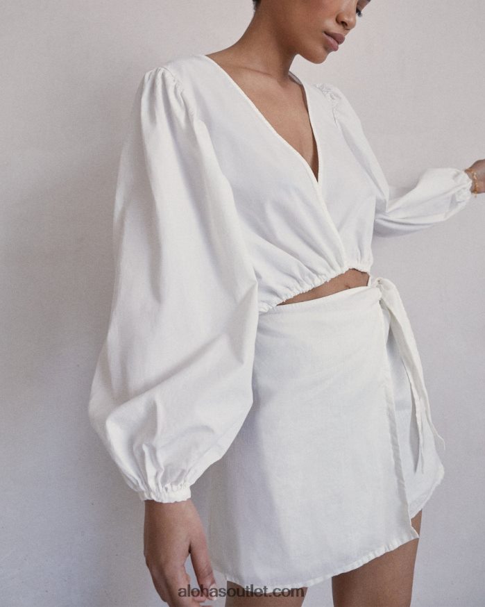 mulheres deslumbrante - top de algodão branco Alohas 4P88ZX738 off white