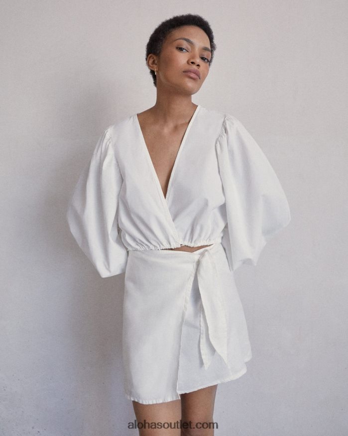 mulheres deslumbrante - top de algodão branco Alohas 4P88ZX738 off white