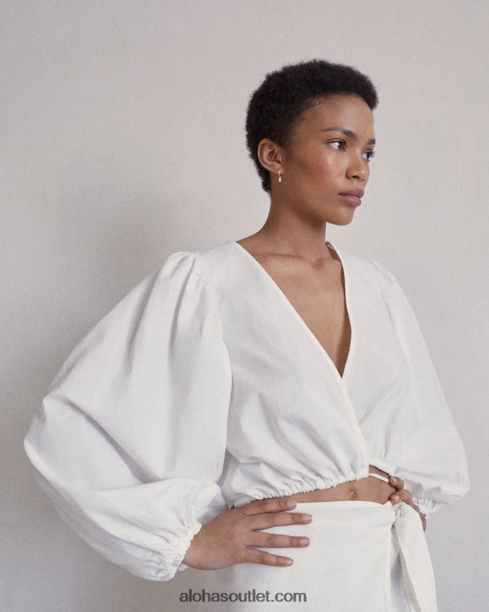 mulheres deslumbrante - top de algodão branco Alohas 4P88ZX738 off white