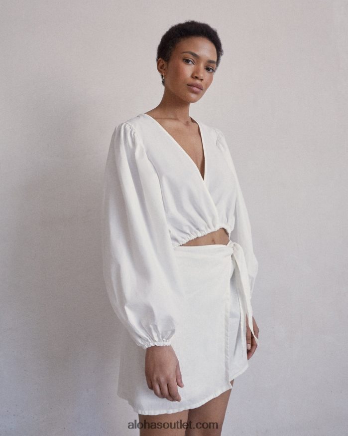 mulheres deslumbrante - top de algodão branco Alohas 4P88ZX738 off white