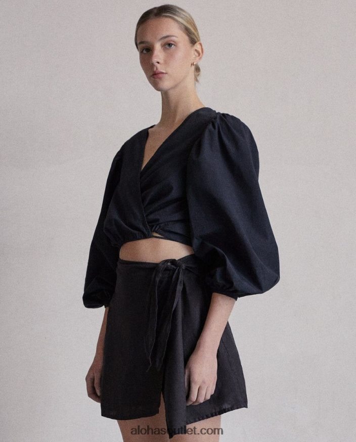 mulheres deslumbrante - top de algodão preto Alohas 4P88ZX739 preto