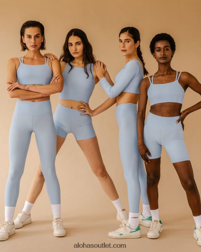 mulheres core - leggings econyl azul claro Alohas 4P88ZX890 nuvem azul