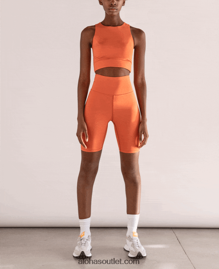 mulheres core - leggings econyl laranja Alohas 4P88ZX640