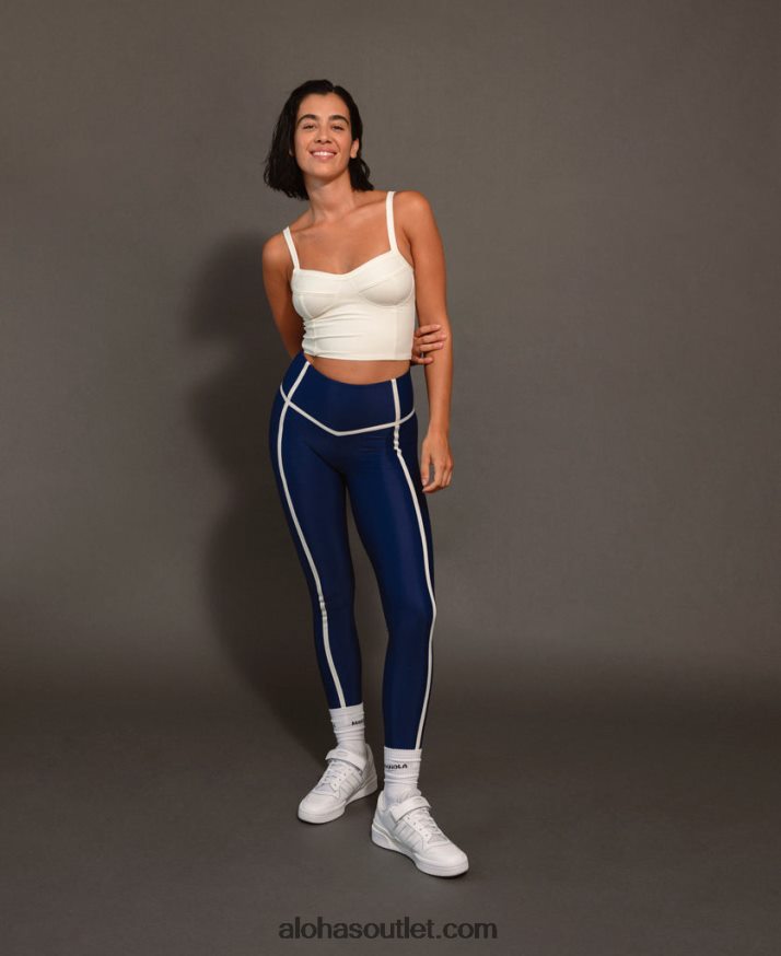 mulheres ribet - leggings azuis de ginástica Alohas 4P88ZX606 eclipse azul
