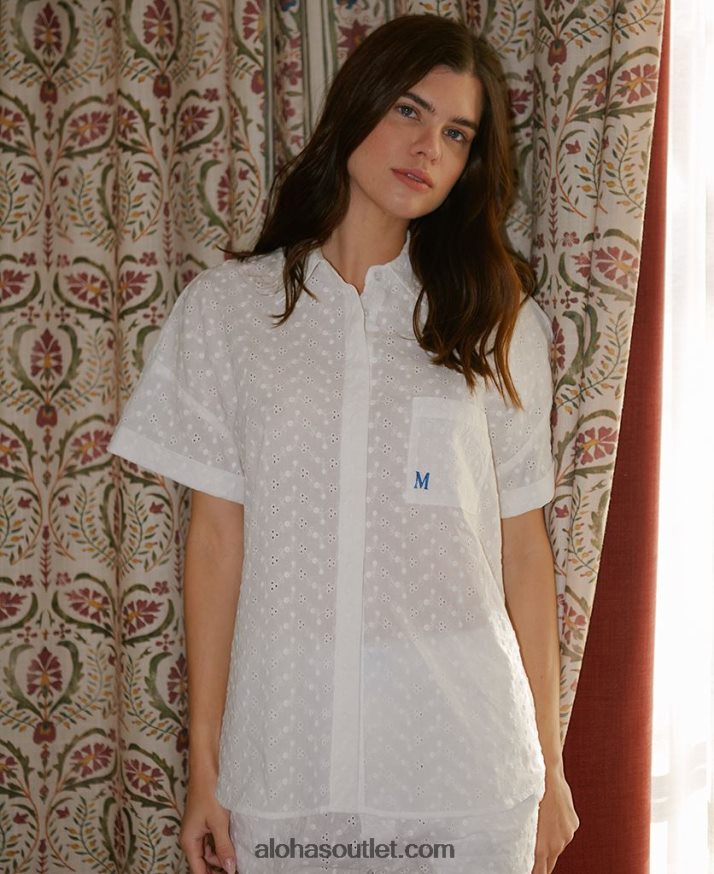 mulheres blanca - top de pijama branco Alohas 4P88ZX637