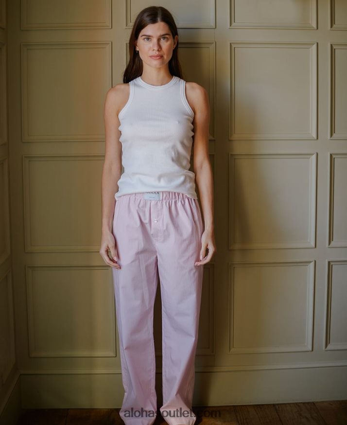 mulheres rosa listrado - calça de pijama rosa Alohas 4P88ZX991