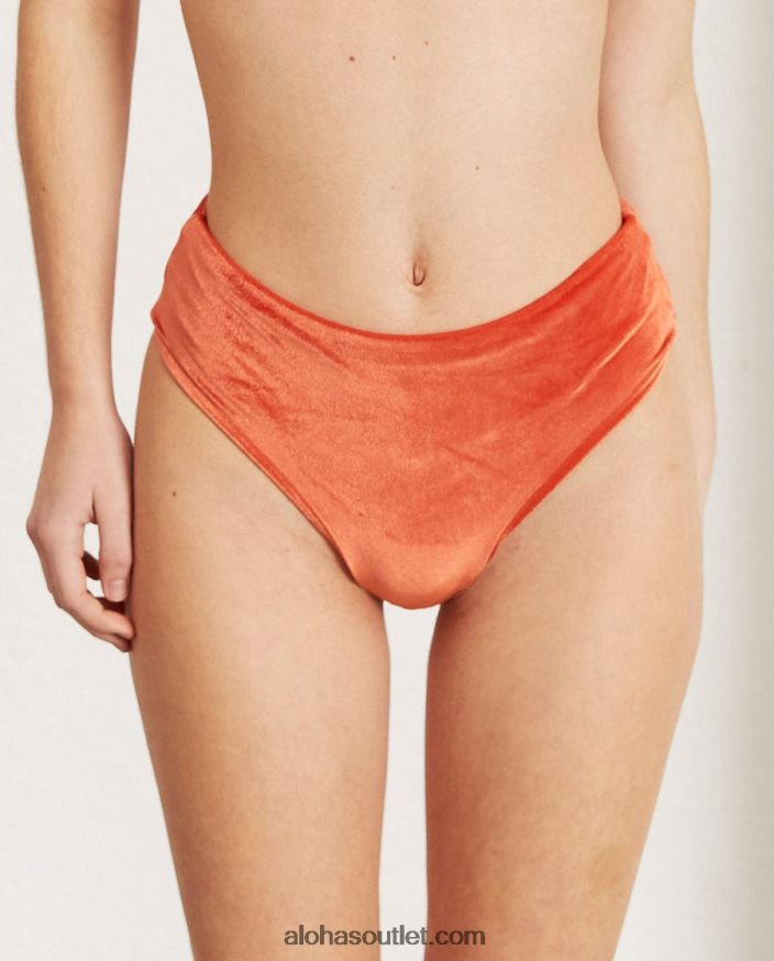 mulheres o pentágono - calcinha de biquíni de veludo laranja Alohas 4P88ZX837 veludo pomelo laranja