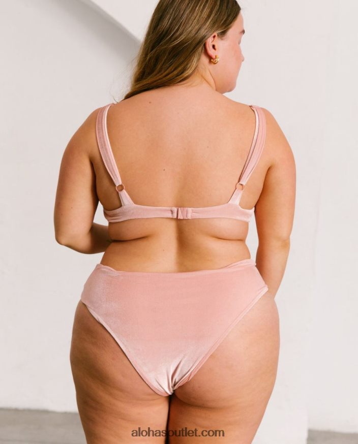 mulheres o pentágono - calcinha de biquíni de veludo rosa Alohas 4P88ZX893 veludo rosa pálido