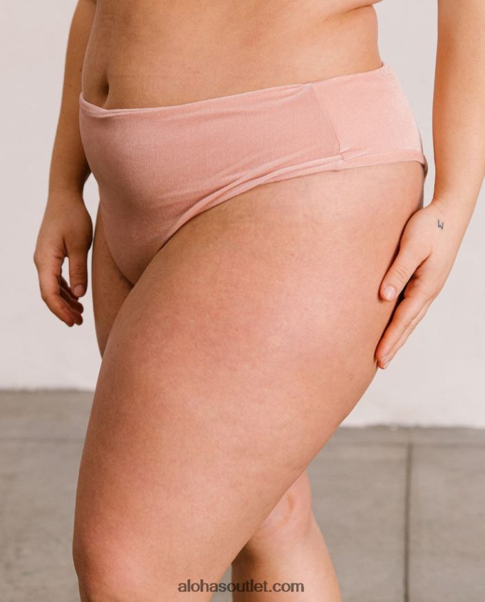 mulheres o pentágono - calcinha de biquíni de veludo rosa Alohas 4P88ZX893 veludo rosa pálido