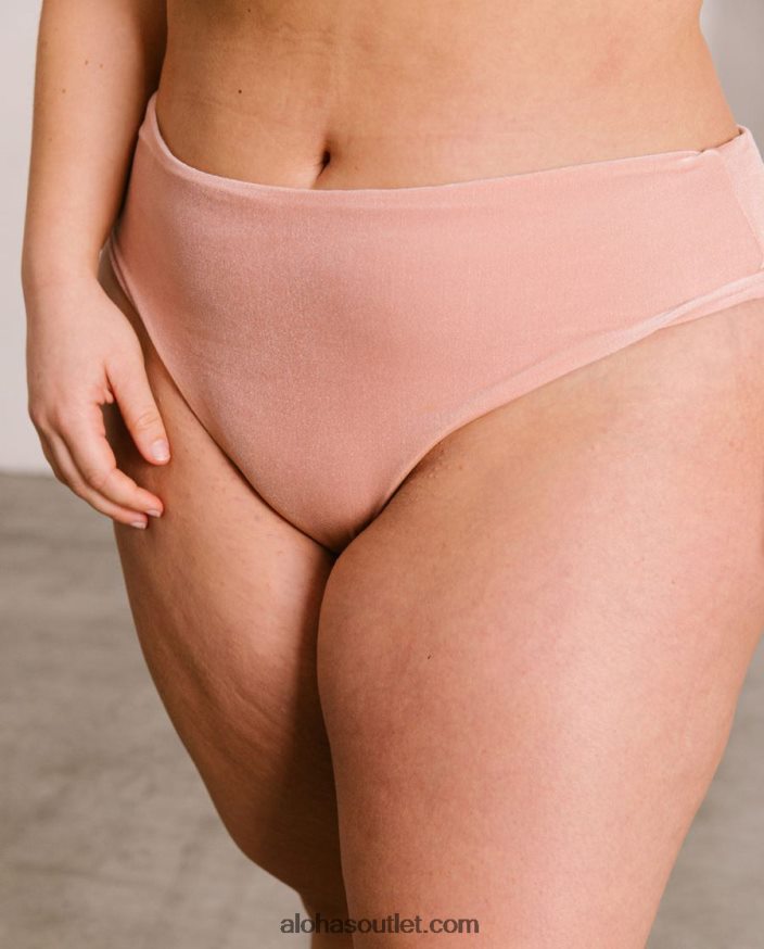 mulheres o pentágono - calcinha de biquíni de veludo rosa Alohas 4P88ZX893 veludo rosa pálido